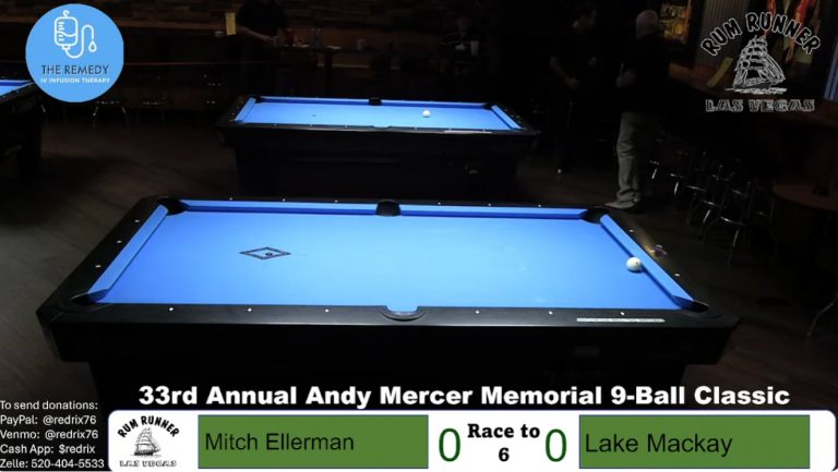Final 16 of the 33rd Annual Andy Mercer Memorial 9-Ball Classic at the Rum Runner in Las Vegas