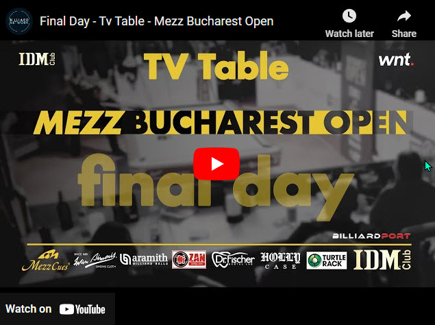Final Day – Tv Table – Mezz Bucharest Open