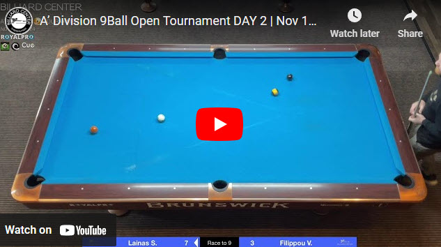 A’ Division 9Ball Open Tournament DAY 2 | Nov 15-17, 2024 | Table 1