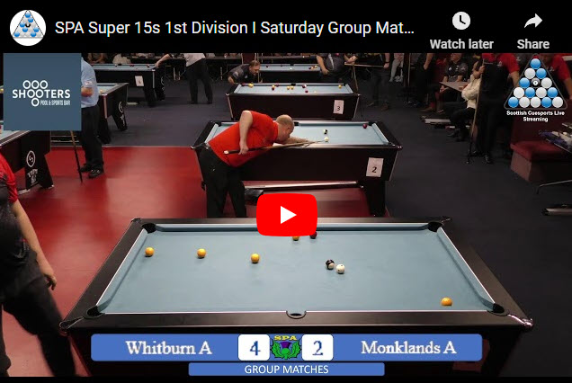 SPA Super 15s 1st Division I Saturday Group Matches Continued I Tables 1 + 2
