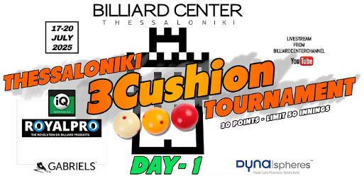 Thessaloniki 3Cushion Open Tournament | July 17-20,2025
