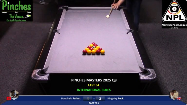 Pinches Masters 2025 Q8 | Pinches Cue Club
