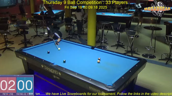Thursday 9 Ball Competition | Megabreak Pool Pattaya