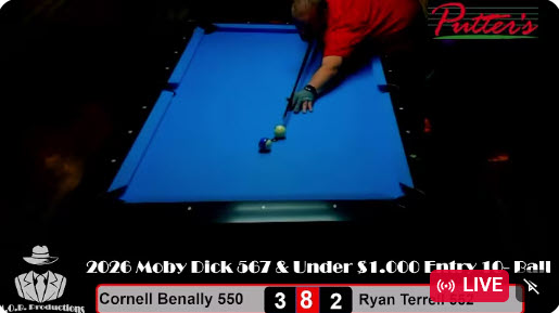 2026 Moby Dick 567 & Under $1,000 Entry 10-Ball Putter’s Edition