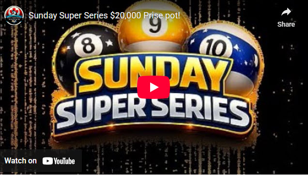 Sunday Super Series $20,000 Prise pot!