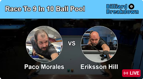 #19 Paco Morales VS Eriksson Hill Top 20 Players In Rochester NY Race To 9 In 10 Ball Pool!