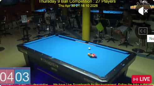Thursday 9 Ball Competiiton | Megabreak Pool Pattaya