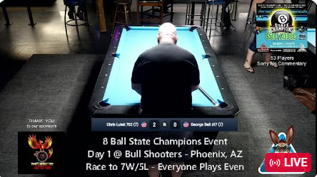 8 Ball State Champions Event Day 1 @ Bull Shooters – Phoenix, AZ
