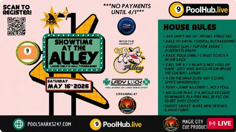 Showtime At The Alley – Ladies 9-Ball Tournament