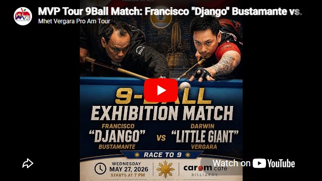 MVP Tour 9Ball Match: Francisco “Django” Bustamante vs. Darwin “Little Giant” Vergara – Race to 9