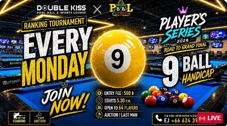 Monday 9 Ball Weekly Tournament 📆 1st June 2026