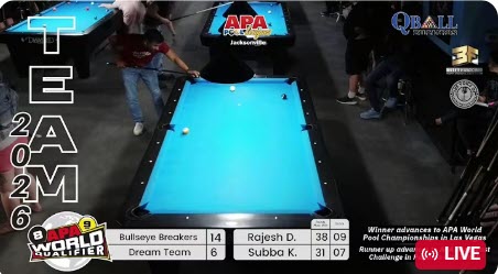 2026 Jacksonville APA 9-Ball World Qualifier @Qball