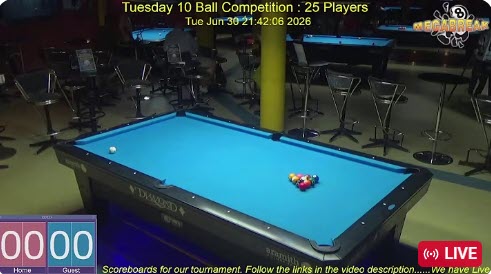 Tuesday 10 Ball Competition | Megabreak Pool Pattaya
