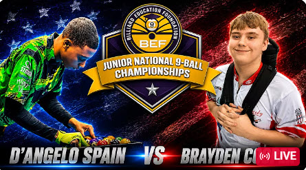 D’angelo Spain vs Brayden Cooper | USA CUE SPORTS NATIONALS U15 BOYS 9-BALL