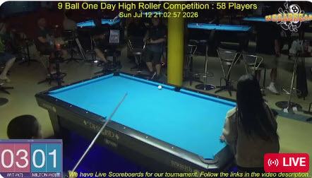 9 Ball One Day High Roller Competition | Megabreak Pool Pattaya