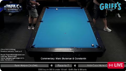 $300 Entry 560 & under: Griff’s Bar & Billiards