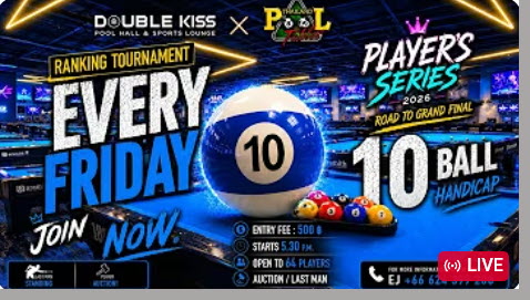 10 Ball Weekly Tournament | Double Kiss Pool Hall & Sports Lounge Pattaya