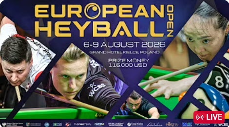 EPBF European Heyball Open – Poland Kielce 2026 | TABLE 15