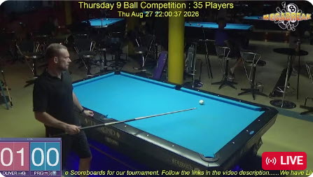 Thursday 9 Ball Competition | Megabreak Pool Pattaya