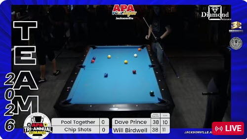 2026 Jacksonville APA Summer 9-ball Tri-Annuals @ Diamond Billiards