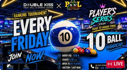 10 Ball Weekly Tournament | Double Kiss Pool Hall
