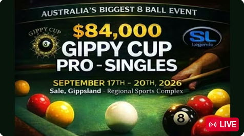 Gippy Cup – Pro Singles – Last 16 – Main Arena