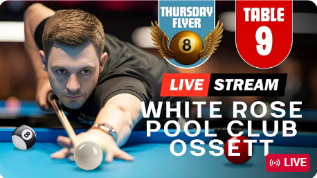 8 Ball Pool Live Thursday Flyer | White Rose Pool MMTV | Multiple Streams!