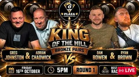 Plaza KOTH – Bronze Pairs | Plaza Snooker & Pool
