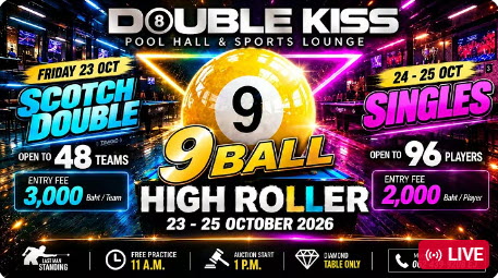 9-Ball High Roller Scotch Doubles, Friday, October 23, 2026